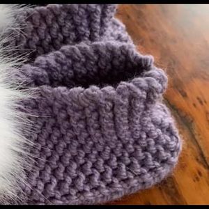 Hand knit slippers